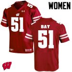 Women's Wisconsin Badgers NCAA #51 Adam Bay Red Authentic Under Armour Stitched College Football Jersey VQ31S81IP